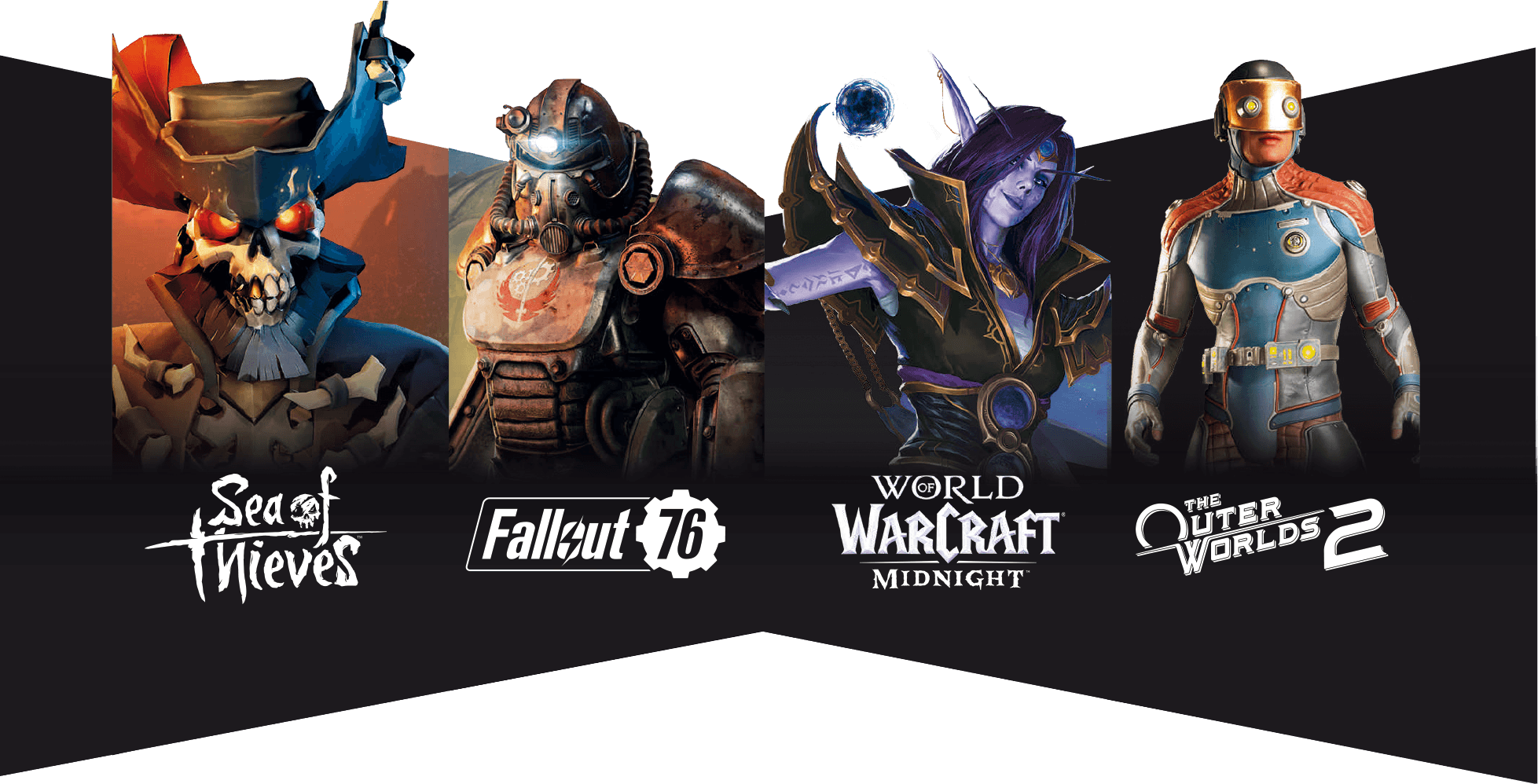 Sea of Thieves, Fallout 76, World of Warcraft, The Outer Worlds 2